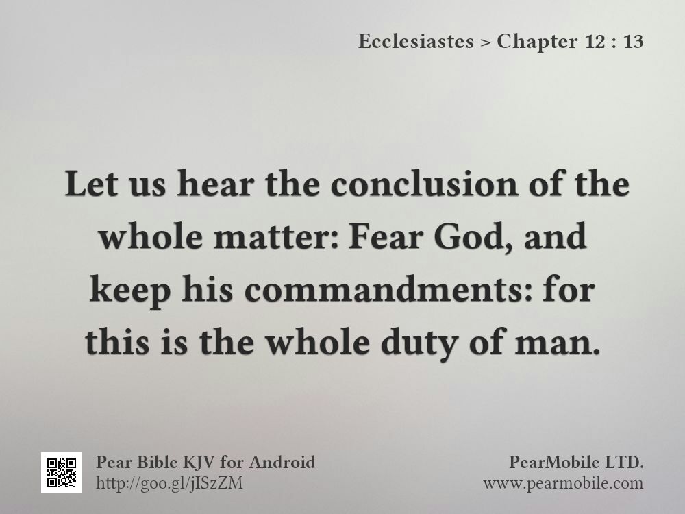 Ecclesiastes, Chapter 12:13